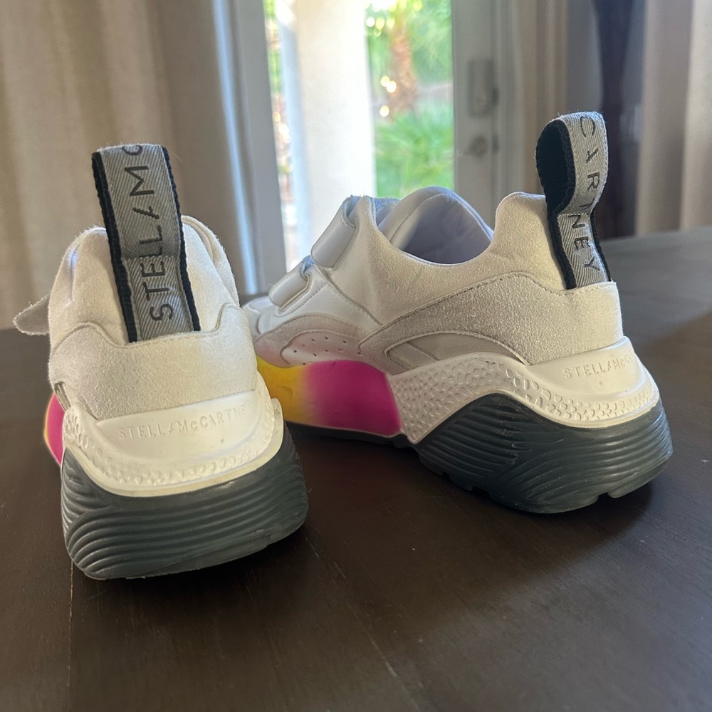 Stella McCartney White and Pink Athletic Shoes